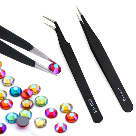 Needle Tip ESD Plastic Anti Static Tweezers For Industry