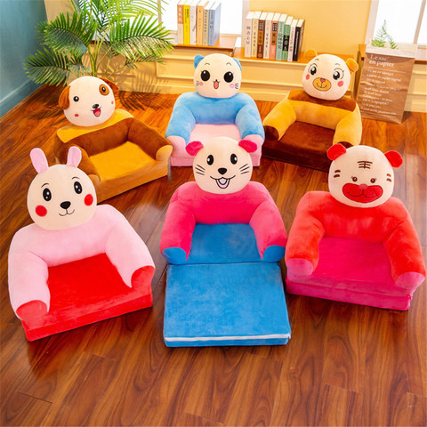 no filling small sofa cover kid furniture Children cartoon princess girl baby folding seat recliner boy single lazy sofa bed ► Photo 1/6