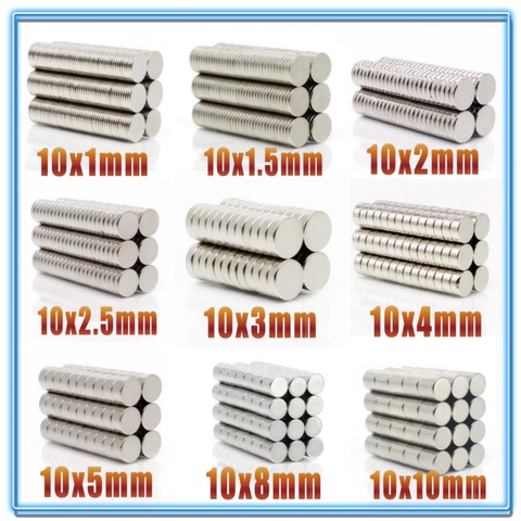 20~500Pcs Round Magnet 10x1 10x2 10x3 10x4 10x5 10X8 10x10 Neodymium Magnet Permanent NdFeB Super Strong Powerful Magnets 10*1.5 ► Photo 1/6