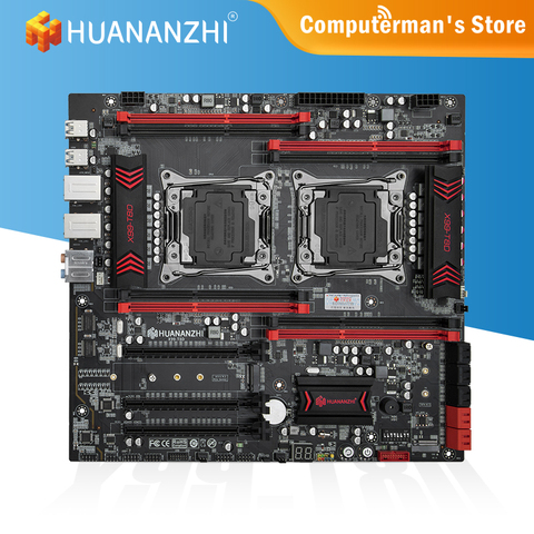 HUANANZHI X99 T8D X99 Motherboard Intel XEON Dual E5 LGA2011-3 All Series DDR3 RECC NON-ECC memory NVME NGFF Server workstation ► Photo 1/1