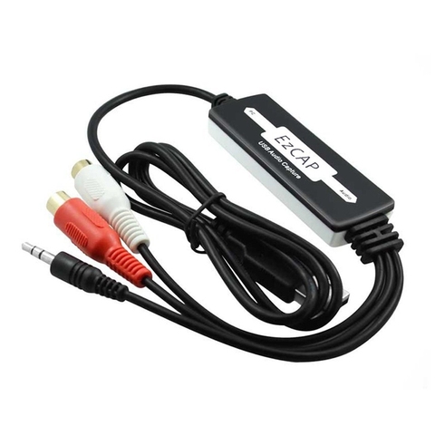 3.5mm Ezcap 216 USB Audio Capture Grabber Edit Audio Cable To Digital For Recording Analog Audio Cassette To CD/MP3 Converter ► Photo 1/6