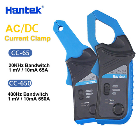 Hantek AC/DC Current Clamp for Oscilloscope CC-65 CC-650 20KHz/400Hz Bandwidth 1mV/10mA 65A/650A with BNC Plug ► Photo 1/6