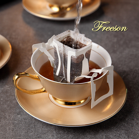 Luxury Gold Bone China Tea Cup Saucer Spoon Set 200ml Noble Ceramic Coffee Cup Advanced Porcelain Teacup Party Teatime Drinkware ► Photo 1/6