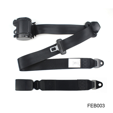 Universal ELR Retractable 3 Point Auto Car Safety Seat Belt for All Car Black Color (FEB003) ► Photo 1/6