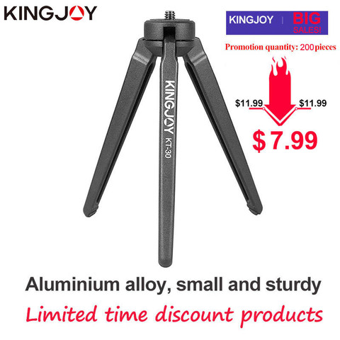 KINGJOY Officia KT-30/M5 Aluminum Mini Tripod For Phone Camera Stand With Ball head Mobile Smartphone Holder tripod Flexible ► Photo 1/6