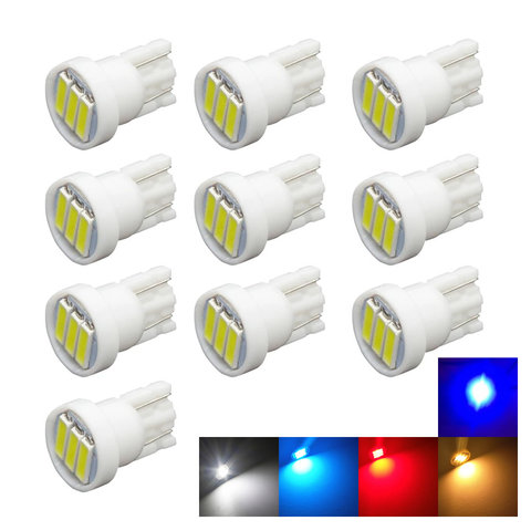 10x T10 3-7020 SMD LED White Lights led bulb DC 12V For Dome Festoon ,License Plate Lamp,Door,Trunk,Foot lamp Bulb ► Photo 1/6