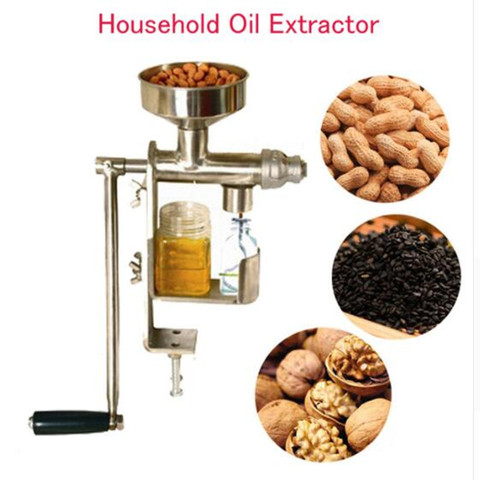 Stainless Steel Oil Pressing Machine Manual Oil Press Machine Household Oil Extractor Peanut Nuts Seeds Oil Press Machine ► Photo 1/3