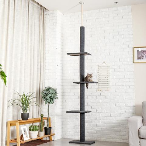 H228-286cm Domestic Delivery Pet Cat Tree Scratcher Post Adjustable Scratching Climbing Tree Cat Toy Super High Cat Jumping Toys ► Photo 1/6