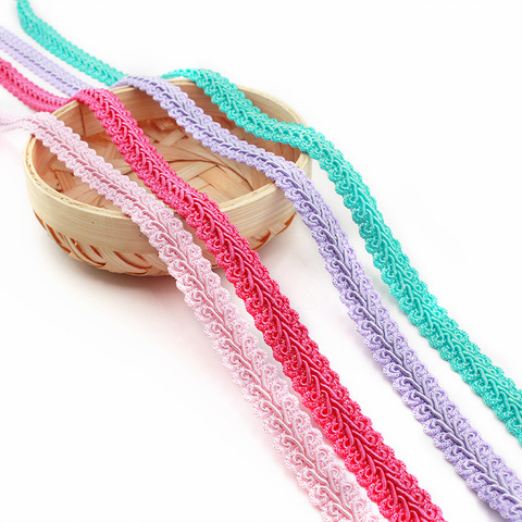 White Pink Silver Lace Trim Ribbon Centipede Braided Lace DIY Craft Sewing Accessories Wedding Decoration Fabric Curve Lace 2y ► Photo 1/6