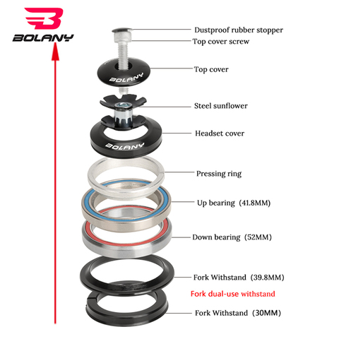 Bolany 4252ST MTB Bike Road Bicycle Headset 42 41.8 52mm 1 1/8