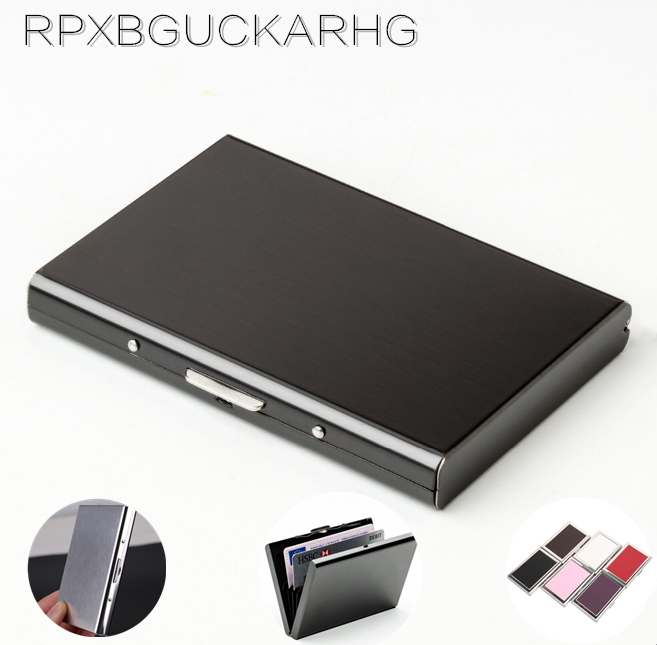 RFID Credit Card Holder Protector Aluminum Alloy Credit Card Wallet RFID Metal Credit Card Case for Women or Men Silver