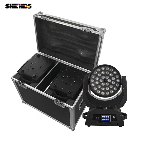 Flight Case With 36x18W RGBW Led Moving Head Zoom Lyre 36x18W Wash Stgae Light RGBWA UV 6in1 DMX DJ Disco Weeding Party ► Photo 1/6