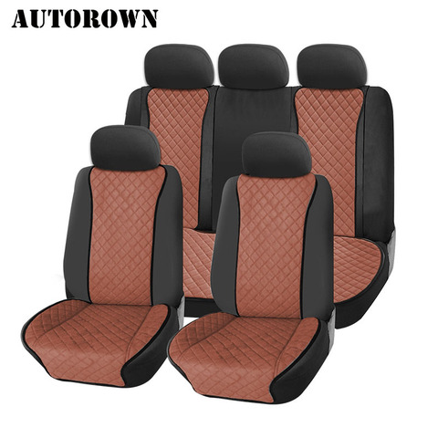 AUTOROWN Universal Car Seat Cover Four Seasons Automobiles Seat Covers Interior Accessories Auto Seat Cushion Protector Full Set ► Photo 1/6