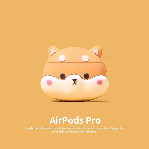 3D Cute Corgi Wireless Bluetooth Earphone Protective Case For Airpods Pro 3 Headset Charging Box Silicone Shockproof Case Cover ► Photo 1/6