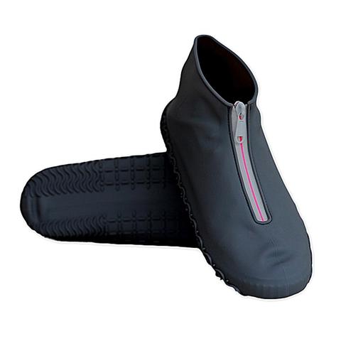 Reusable Silicone Waterproof Shoe Covers Silicone Shoe Covers with Zipper  Silicone Shoe Protectors for Kids Men Women ► Photo 1/6