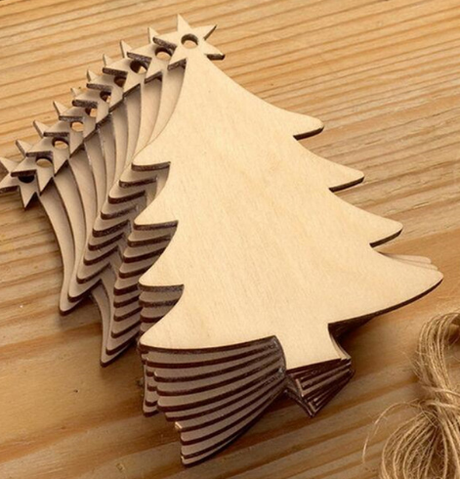 10pcs Wooden  Christmas Decorations DIY Craft Toys Gifts ► Photo 1/6