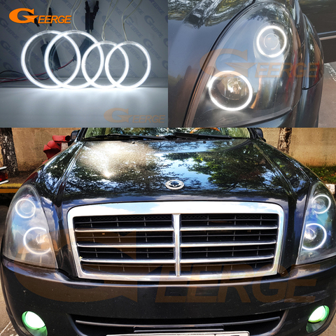 For Ssangyong Rexton 2006 2007 2008 2009 2010 2011 2012 Excellent Ultra bright CCFL Angel Eyes kit halo rings ► Photo 1/6