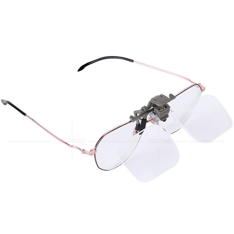Head-Mounted Glasses Clip-on Magnifying Glass 2x Acrylic Optical Lens HD Old People Read Small Words ► Photo 1/6