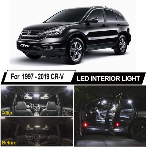 White Canbus LED Lamp Interior Map Dome Lights For Honda CR-V CRV 1997-2015 2016 2017 2022 License Plate Light No Error ► Photo 1/6