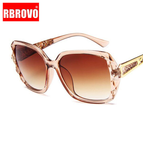 RBROVO 2022 Big Frame  Sunglasses Women Brand Designer Gradient Lens Driving Sun glasses UV400 Oculos De Sol Feminino ► Photo 1/6