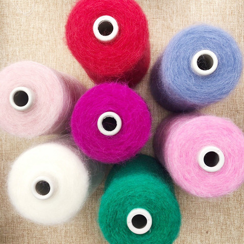 500g/roll of high quality wool mohair yarn 1000 meters diy scarf shawl knitting soft baby sweater hand knitting thread ► Photo 1/6