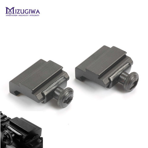 2 Pcs Scope Mount 20mm to 11mm Weaver Picatinny To Dovetail Rail Adapter Base Mount Flat Top Rail Pistol Airsoft Hunting ► Photo 1/6