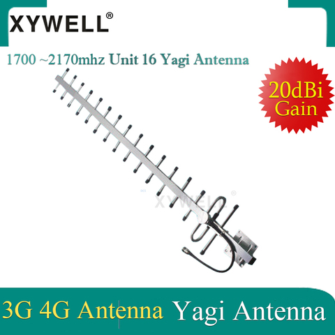 XYWELL 20dBi Gain 3g 4g Antenna 3g Yagi Antenna 4g 3g 2100 1800 Outdoor Antenna 3G 4g LTE External Yagi Antenna With N Female ► Photo 1/4