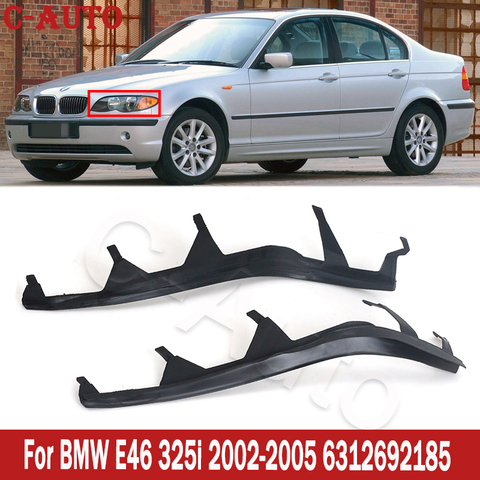 Car Front Upper Headlight Cover Strips Trims Headlight Sealing Strip Gasket For BMW E46 325I 2002-2005 63126921859 63126921860 ► Photo 1/6