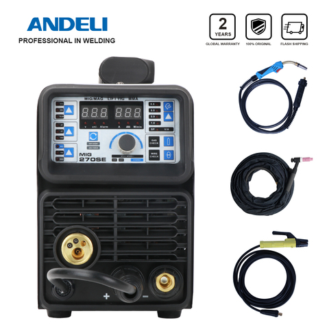 ANDELI MIG Welder MIG-270SE 110V/220V MIG TIG MMA ARC Welding Machine Gasless Welder Mig Welding Machine 3 in 1 ► Photo 1/6