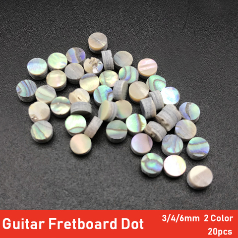 20pcs 2/3/4/6*2mm Colourful Abalone Inlay Dots Abalone White Pearl Shell Dots for Ukulele Acoustic Guitar Fretboard Fingerboard ► Photo 1/6