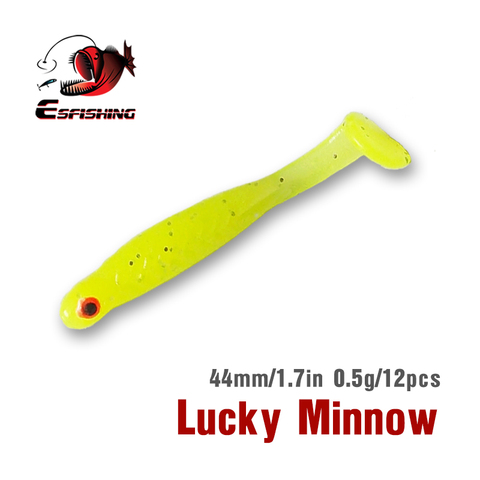 KESFISHING Soft lure Swimbait Ice Fishing  4.4cm 12pcs 0.5g Lucky Minnow Fishing Bait Iscas Tackle Worm LureKESFISHING ► Photo 1/6