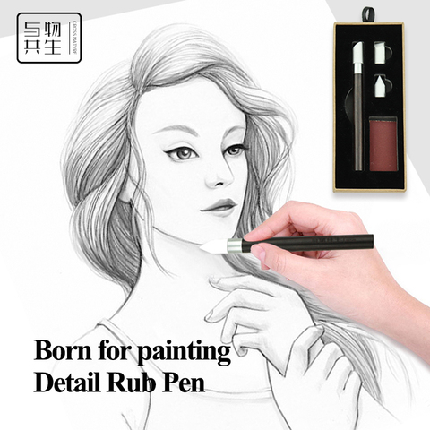 Rubbing/Kneading Pen Wiper Blending Smudge Sketch Paper Pen Wood Penholder Sketching Paper Pencil Painting Highlight For Art ► Photo 1/6