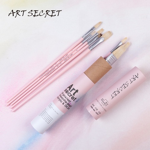 2217 10PCS/set high quality hog bristle hair wooden handle paint brushes painting artistic art brush for acrylic and oil drawing ► Photo 1/6