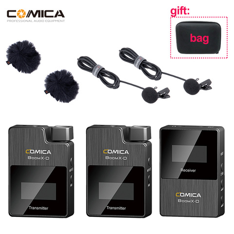 COMICA BoomX-D D1 D2 2.4G Digital Wireless Microphone System Mini Lapel Mic Clip-on Microphone Boom xd for cameras dslr ► Photo 1/6