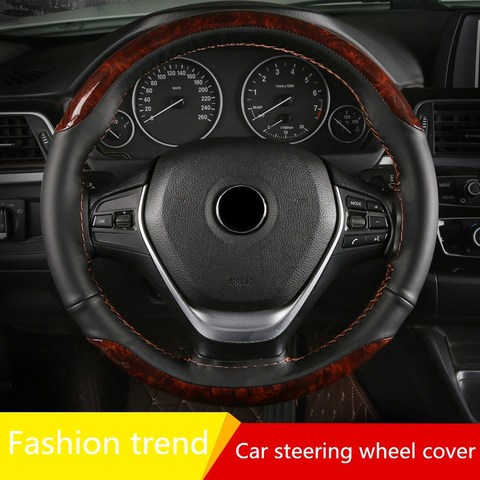 38CM DIY Hand Sewing Steering Wheel Cover Anti-slip Auto Steering Wheel Cover Car  With Needles and Thread ► Photo 1/5