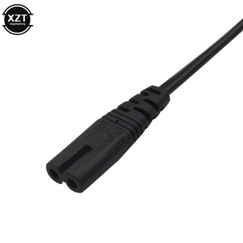 1Pcs 0.6M 2 ft 2 pins AC Power Cord US and EU High Quality Power Cable Power Cable for Desktop Laptop ► Photo 1/6