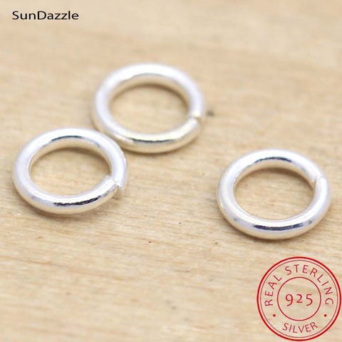 20pcs Genuine Real Pure Solid 925 Sterling Silver Open Jump Rings Split Ring Connector for Key Chains Jewelry Making Findings ► Photo 1/6