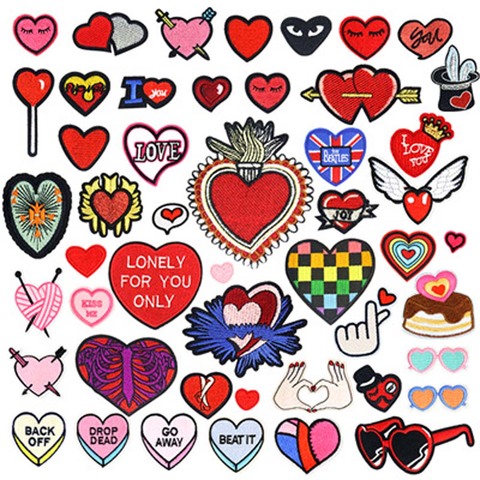 Heart Wing Hand Cartoon Patches Cap Shoe Iron On Embroidered Appliques DIY Apparel Accessories Patch For Clothing Fabric Badges ► Photo 1/6