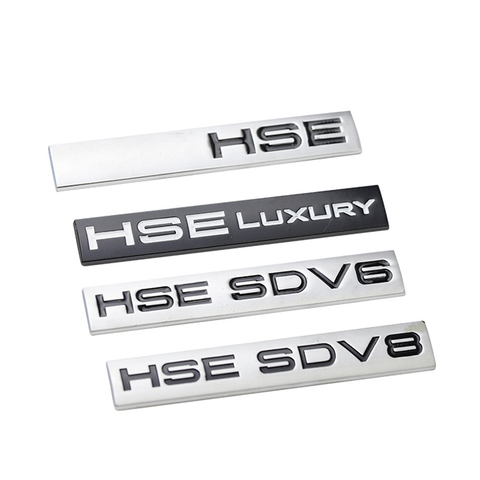 Bar Emblem for Range Rover SPORT HSE Luxury SDV6 SDV8 Car Styling Refitting Discharging Badge Trunk Metal Sticker Black Chrome ► Photo 1/6