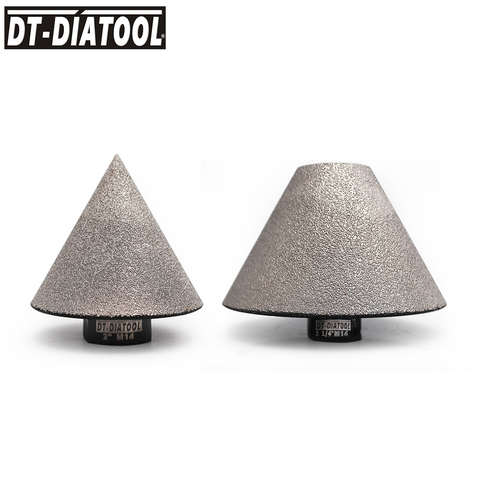 DT-DIATOOL 2pcs Dia 50/82mm Vacuum Brazed Diamond Milling Chamfer Finger Bits for Tile Stone Countertop 5/8-11 or M14 Thread ► Photo 1/6