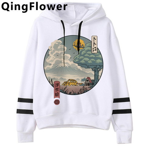 Totoro Kawaii Funny Cartoon Japanese Anime Hoodies Women Graphic 90s Cute Japanese Anime Sweatshirt Warm Fashion Hoody Female ► Photo 1/6