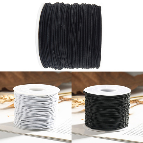 1.5mm/1.2mm/1mm/0.8mm Round Cylindrical Elastic Cord Round Cylindrical Core-spun Sewing Accessories Hats/Beading Craft Supplies ► Photo 1/6