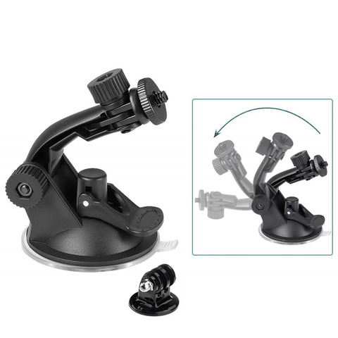 Glass Suction cup action camera sport Cam Tripod Mount for car record holder stand Bracket for gopro hero8 7 6 5 yi2 accessories ► Photo 1/6