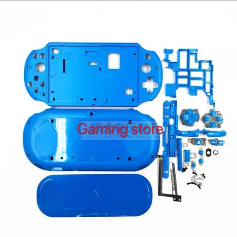 black/white/blue for psvita for ps vita psv 2000 plastic housing shell case front and back cover edge power screw volume button ► Photo 1/3