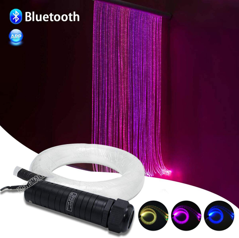 6W RGW  app  Fiber Optic Sensory Light Kit 200pcs*0.75mm*2M  Curtain Flash Point Waterfall Lighting Kids Toy Sensory Light Home ► Photo 1/6