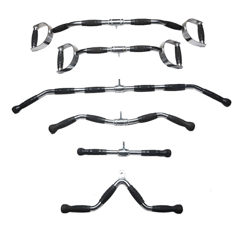 Home Gym Fitness Lat Pull Down Handle Grip Gantry Frame Pully Cable Machine Attachment Triceps Muscle Workout Solid Rowing T-Bar ► Photo 1/6