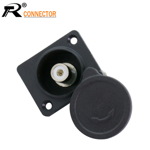 3pcs Soldered RCA Female Black Plastic Panel Socket RCA Jack Panel Chassis Mount Square ► Photo 1/6