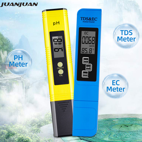 2pcs Digital 0.0-14.0 PH Meter Tester 0-9990ppm Digital TDS EC LCD Water Purity PPM Aquarium Filter  28%off ► Photo 1/6
