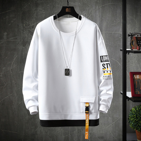 2022 Solid Color Sweatshirt Men Harajuku Hoodies Autumn Spring Hoody Casual Hoodie Cotton Sweatshirts Men Streetwear Clothes ► Photo 1/6