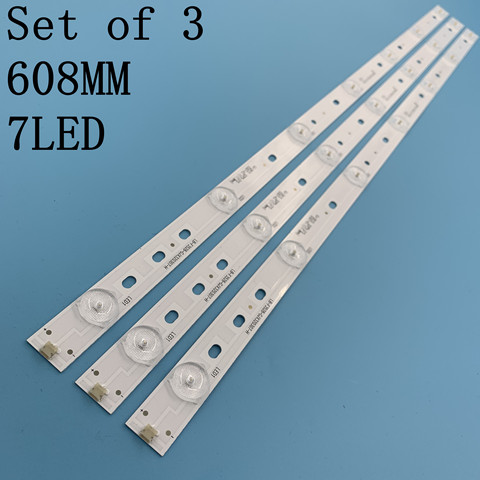 New kit 3pcs 7LED 615mm LED strip for LBM320P0701-FC-2 32PFK4309-TPV-TPT315B5 32PFK4309 32PHS5301 TPT315B5 LB-F3528-GJX320307-H ► Photo 1/5